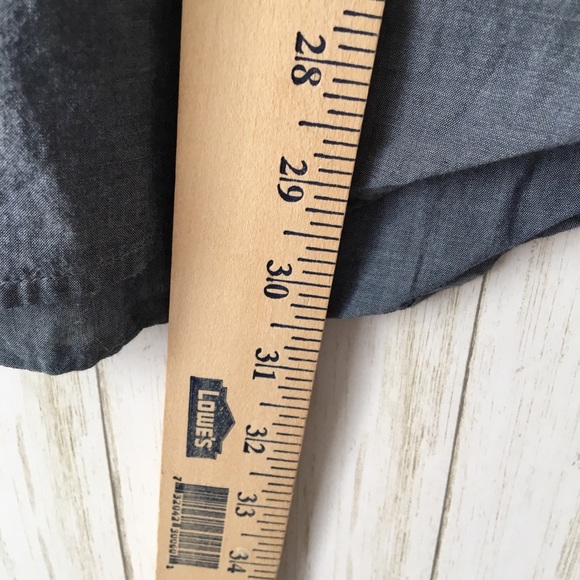 j. crew Chambray Blue Popover Roll Slvs Tunic Top - Picture 6 of 8